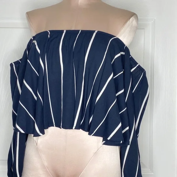 Faithfull The Brand Stripe Over The Shoulder Top - Picture 4 of 6